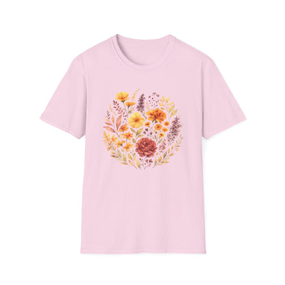 Soft Spring Floral Bouquet Shirt | Watercolor Wildflower Graphic Tee