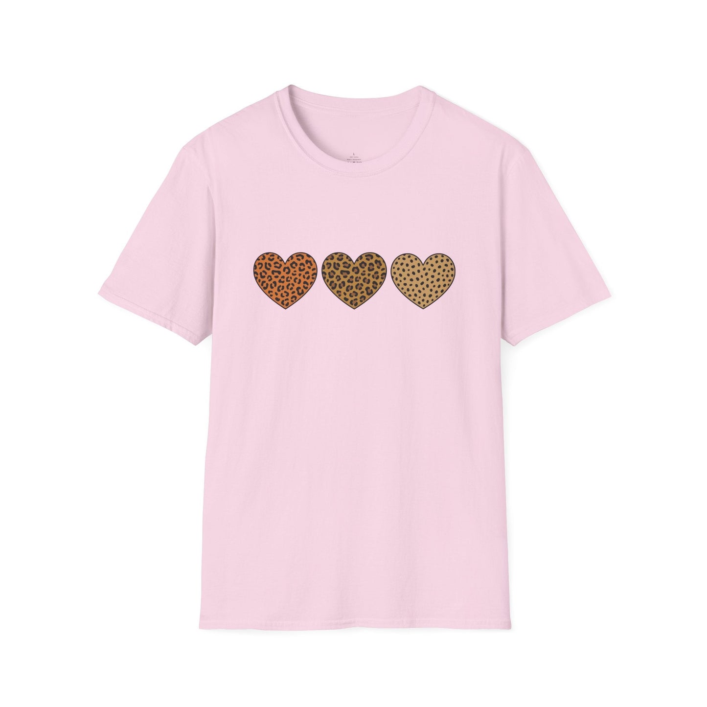 Leopard Heart Trio Valentine Shirt | Trendy Animal Print Love Tee