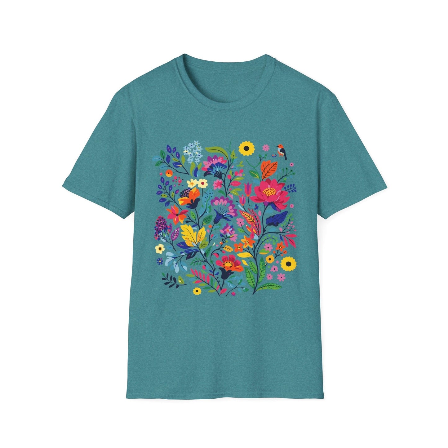 Bloom & Bright Spring Floral Shirt | Colorful Botanical Graphic Tee