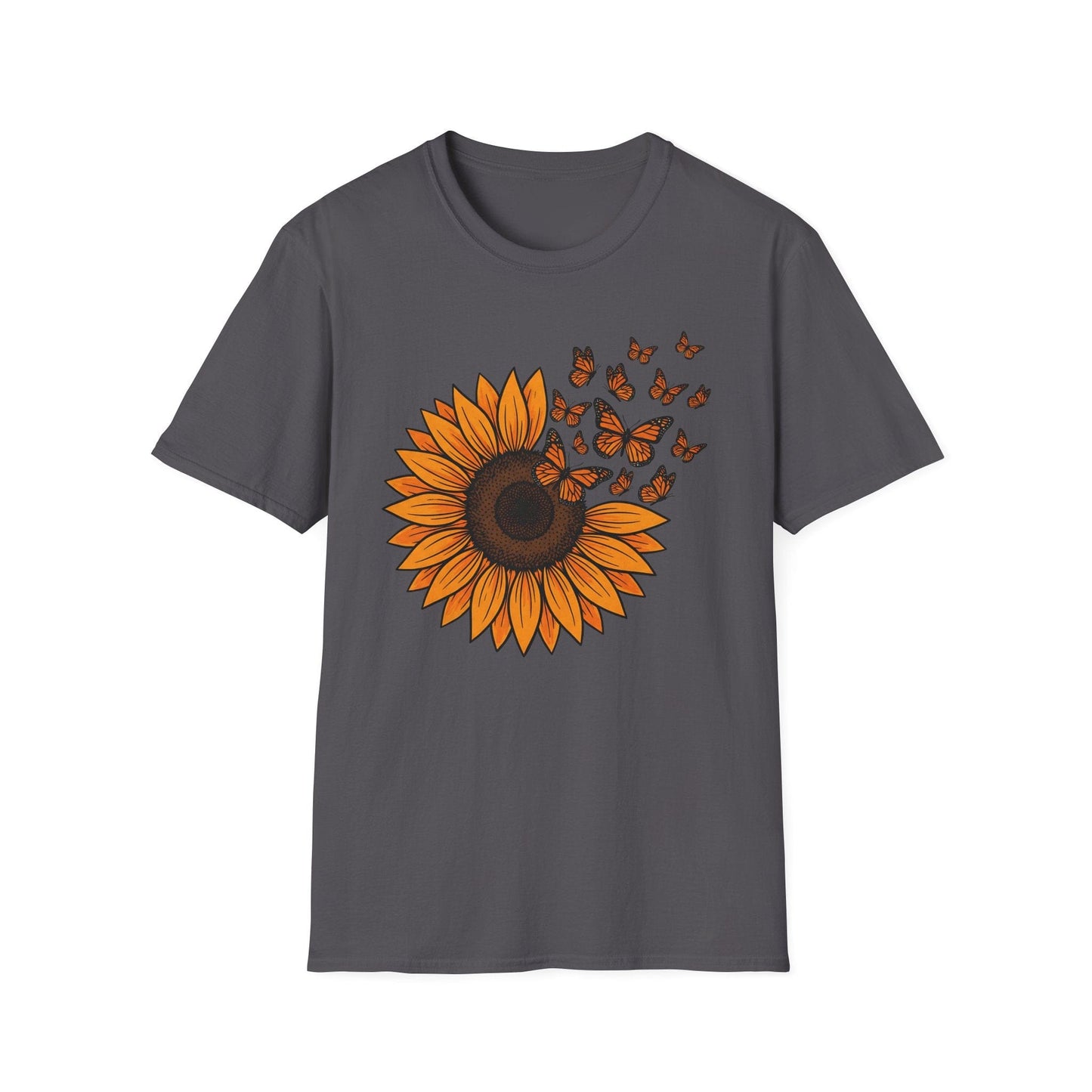 Sunflower & Monarch Butterflies Shirt | Nature-Inspired Floral Graphic Tee