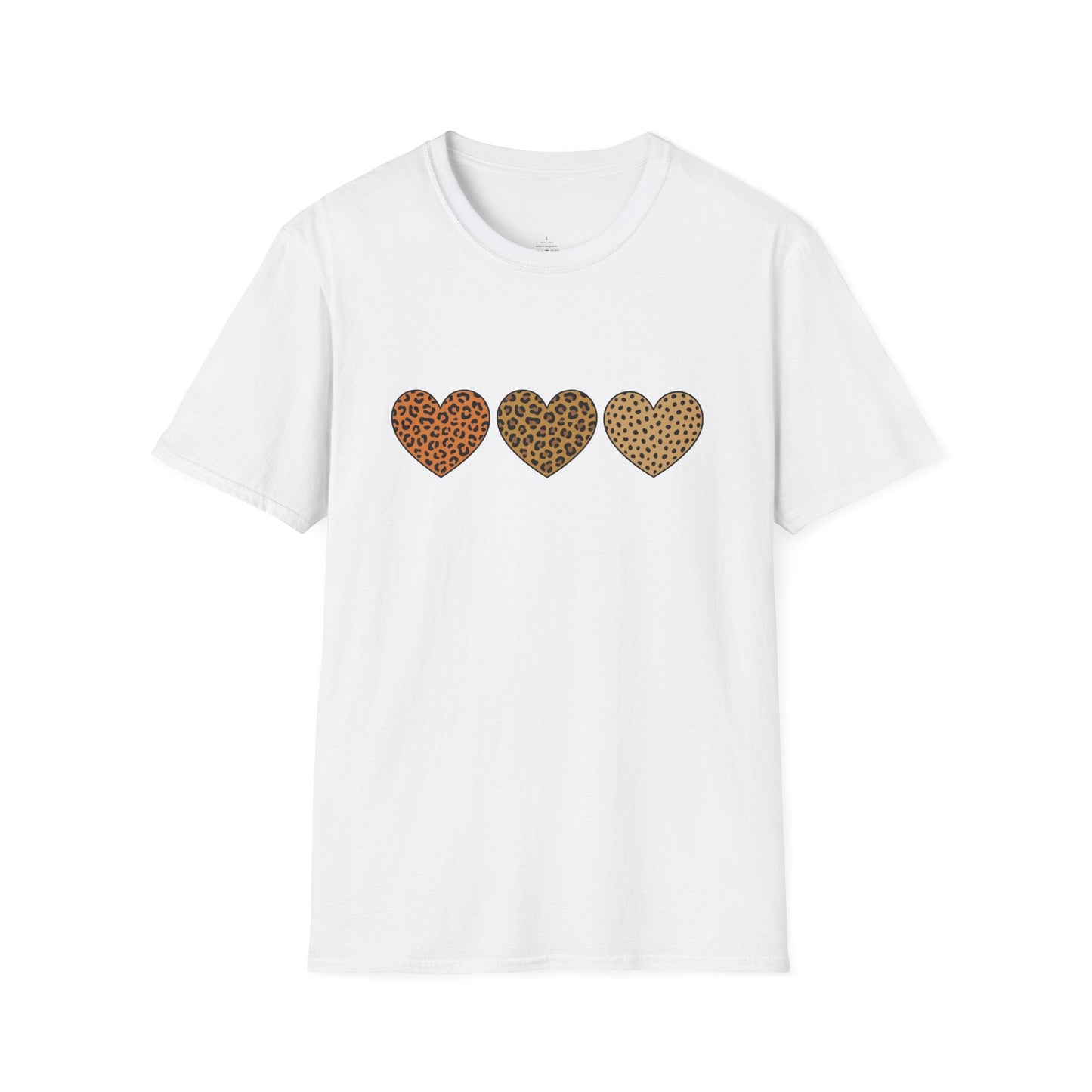 Leopard Heart Trio Valentine Shirt | Trendy Animal Print Love Tee