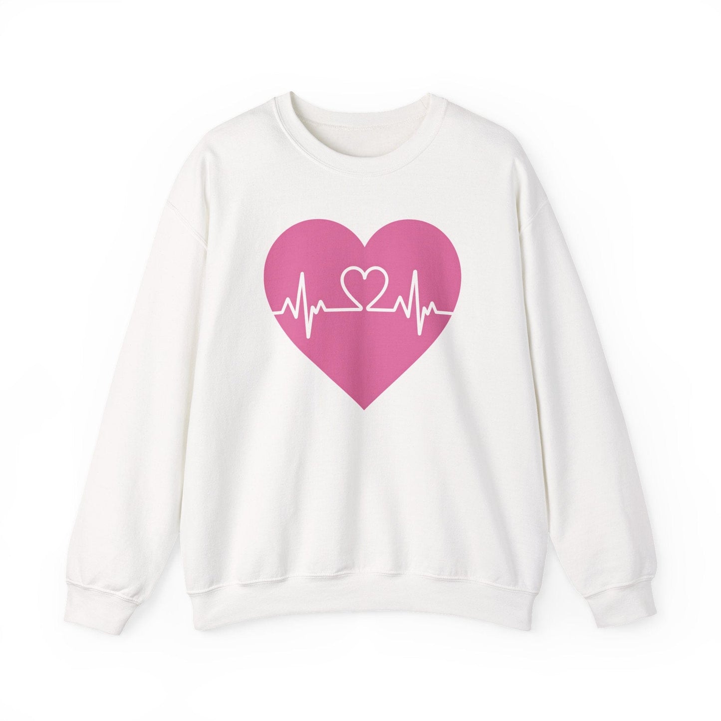 Heartbeat Love Valentine Shirt | Heart Pulse Graphic Sweatshirt