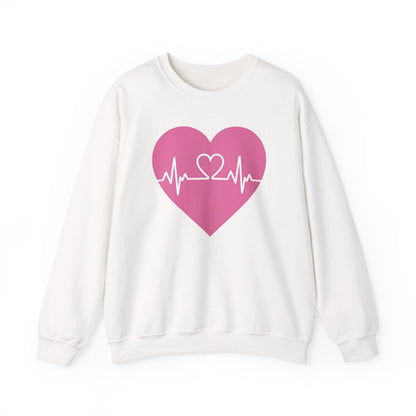 Heartbeat Love Valentine Shirt | Heart Pulse Graphic Sweatshirt