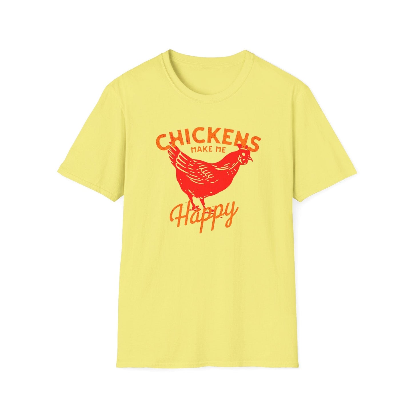 Chickens Make Me Happy t-shirt | Funny Farm Life Graphic Tee