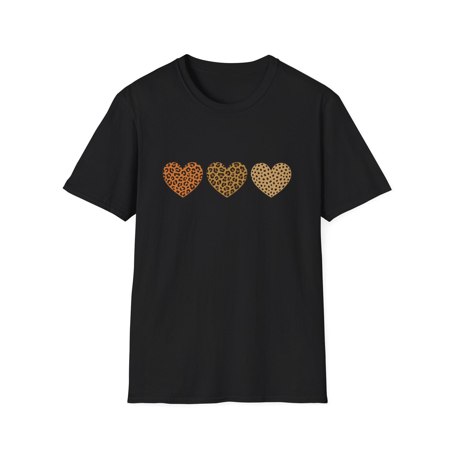 Leopard Heart Trio Valentine Shirt | Trendy Animal Print Love Tee