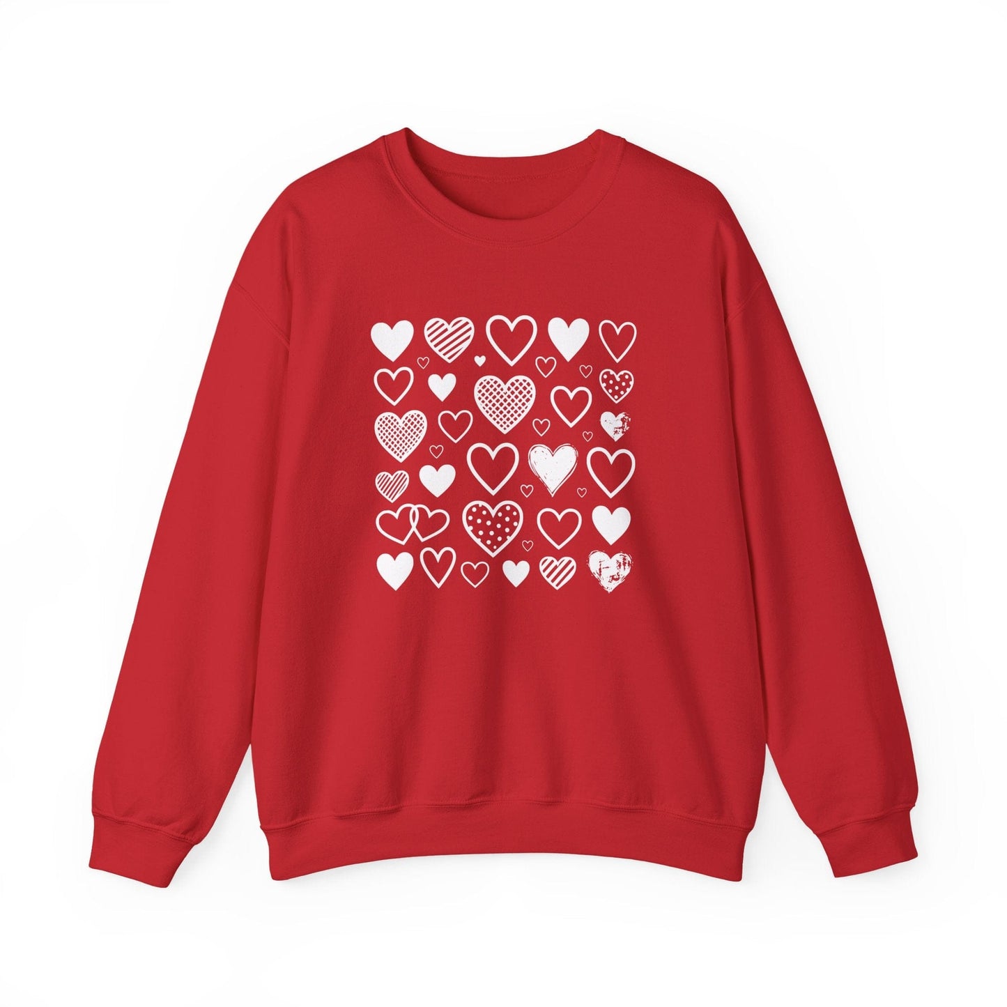 Minimalist Heart Pattern Valentine Shirt | Modern Love Graphic Sweatshirt