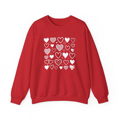 Minimalist Heart Pattern Valentine Shirt | Modern Love Graphic Sweatshirt