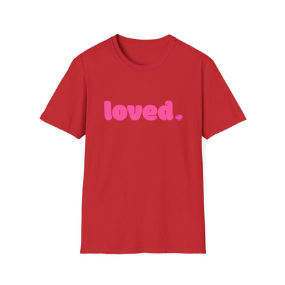 Loved Pink Valentine Shirt | Minimal Heart Valentine Tee