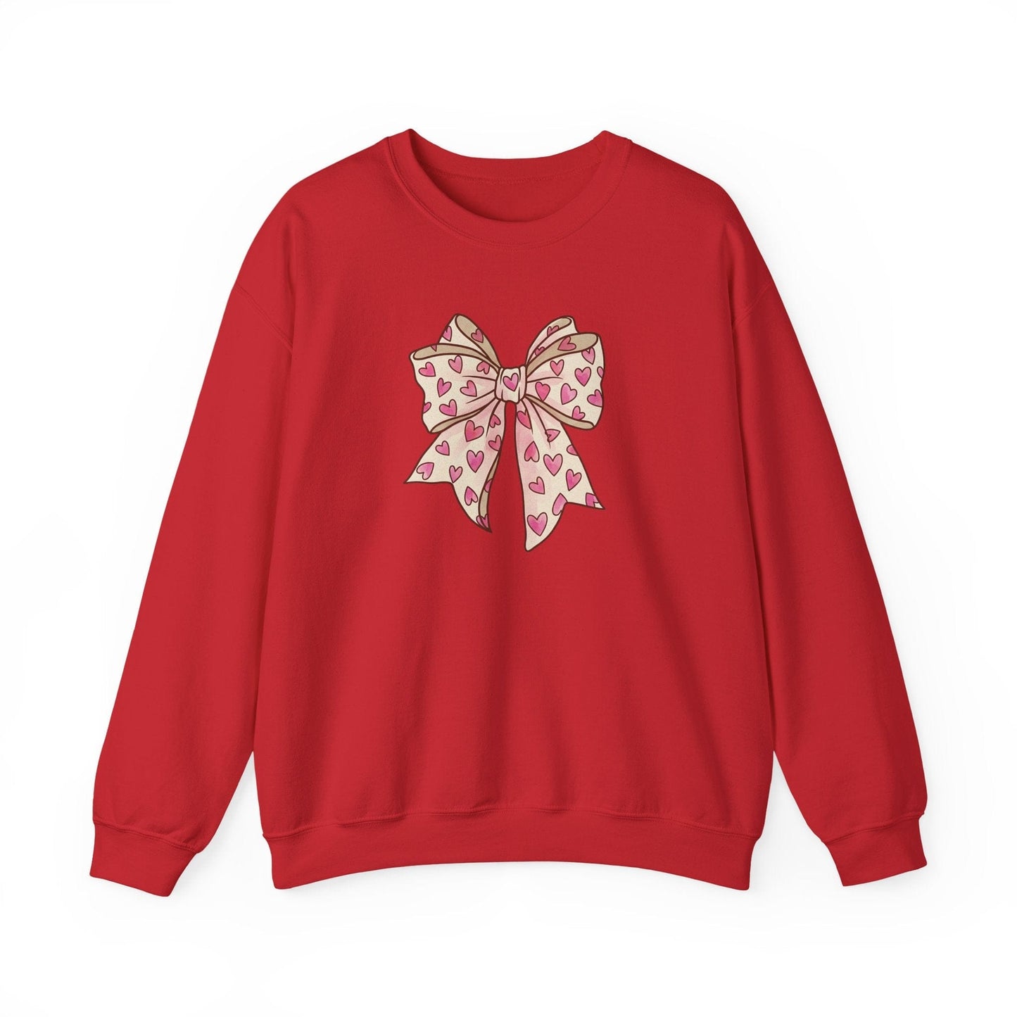 Pink Heart Bow Valentine Shirt | Cute Coquette Graphic Sweatshirt