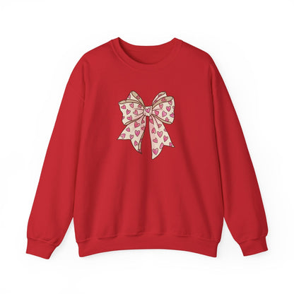Pink Heart Bow Valentine Shirt | Cute Coquette Graphic Sweatshirt