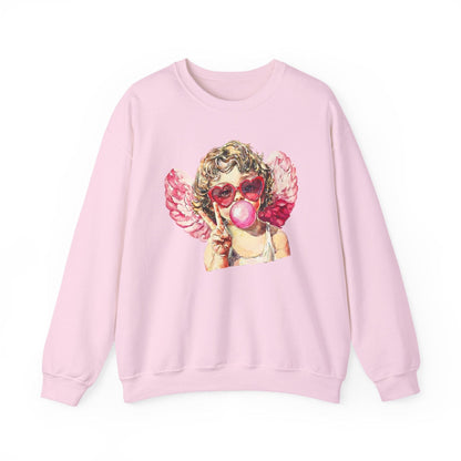 Peace Love Valentine Cupid Shirt | Bubblegum Angel Graphic Sweatshirt