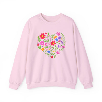 Floral Heart Garden Shirt | Colorful Wildflower Heart Sweatshirt