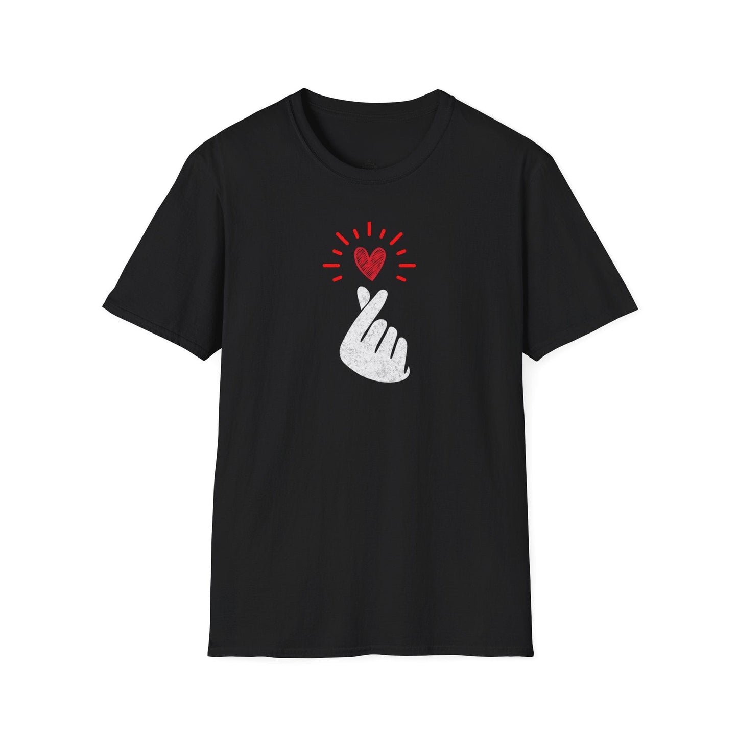 Mini Heart Gesture Shirt | Minimal Love Hand Heart Tee