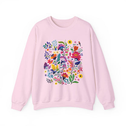 Bloom & Bright Spring Floral Shirt | Colorful Botanical Graphic Sweatshirt