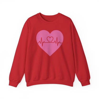 Heartbeat Love Valentine Shirt | Heart Pulse Graphic Sweatshirt