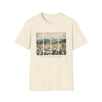 Let Kindness Bloom Shirt | Watercolor Floral Landscape Graphic Tee