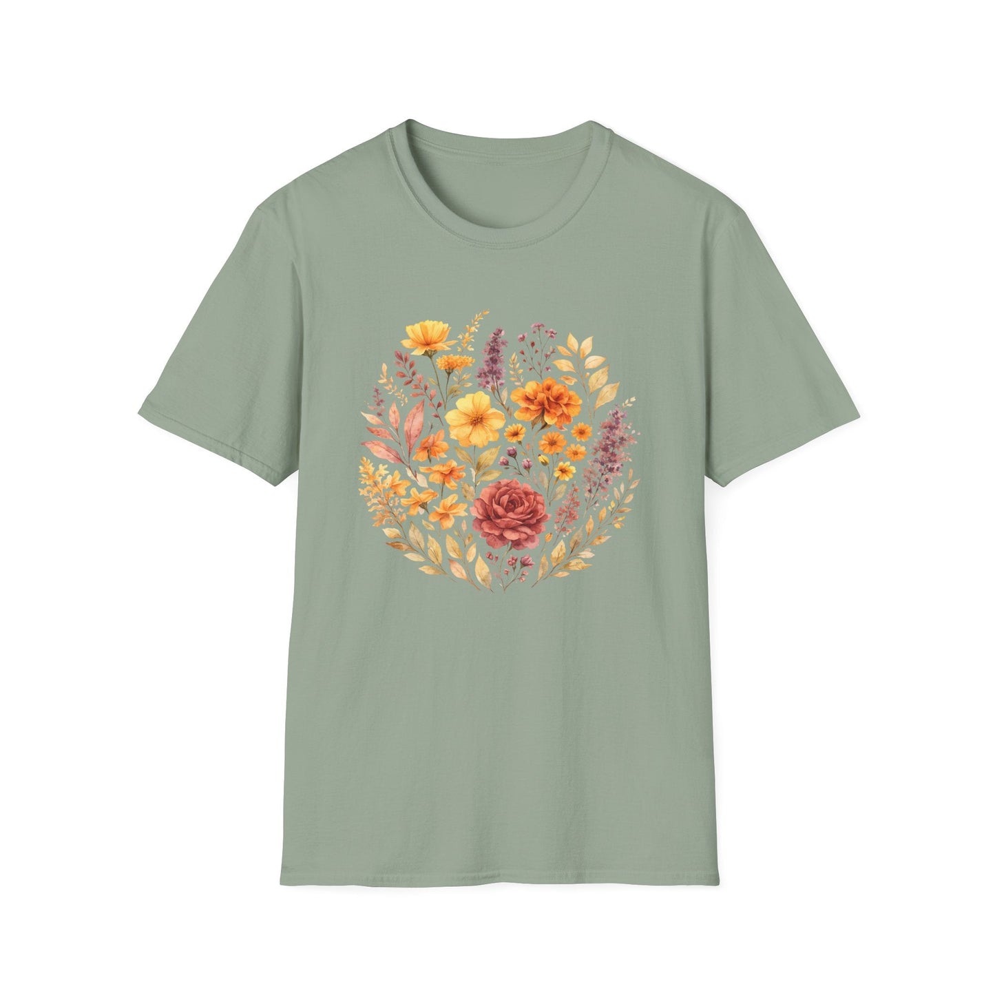 Soft Spring Floral Bouquet Shirt | Watercolor Wildflower Graphic Tee