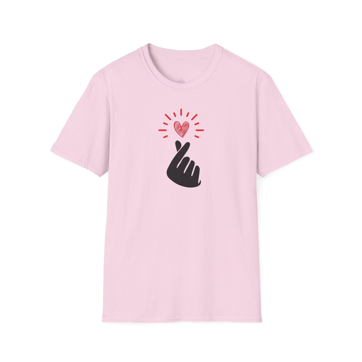 Mini Heart Gesture Shirt | Minimal Love Hand Heart Tee