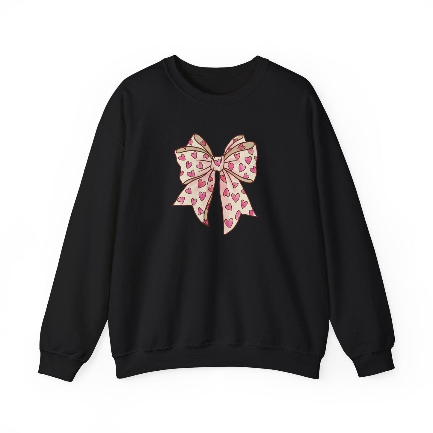 Pink Heart Bow Valentine Shirt | Cute Coquette Graphic Sweatshirt