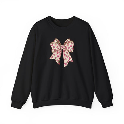 Pink Heart Bow Valentine Shirt | Cute Coquette Graphic Sweatshirt
