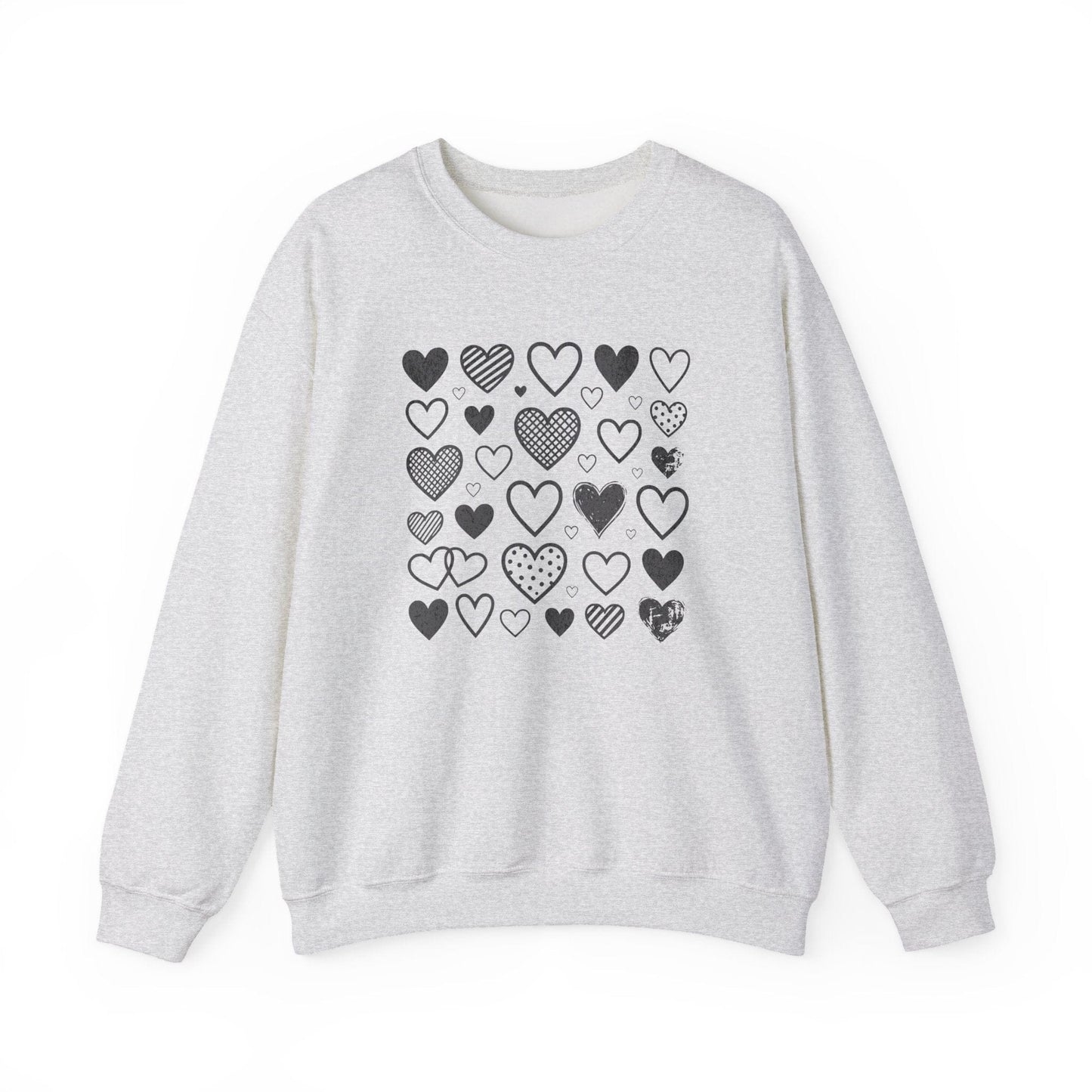 Minimalist Heart Pattern Valentine Shirt | Modern Love Graphic Sweatshirt