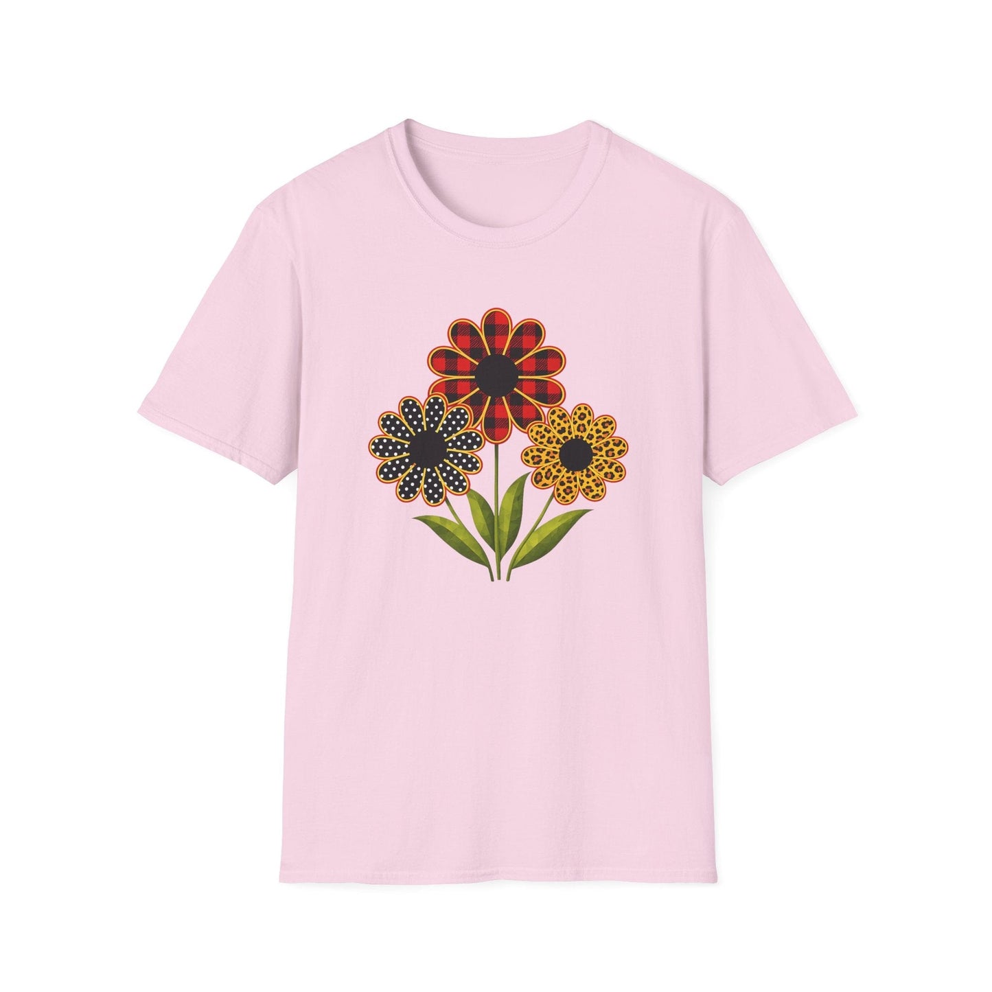 Patterned Floral Trio Shirt | Buffalo Plaid, Polka Dot & Leopard Spring Design
