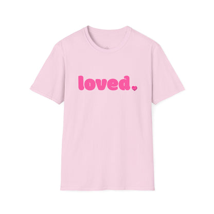 Loved Pink Valentine Shirt | Minimal Heart Valentine Tee