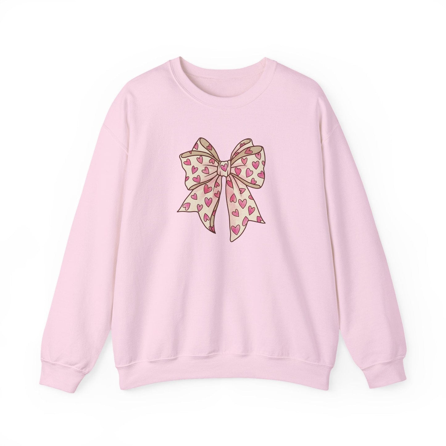 Pink Heart Bow Valentine Shirt | Cute Coquette Graphic Sweatshirt