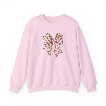 Pink Heart Bow Valentine Shirt | Cute Coquette Graphic Sweatshirt