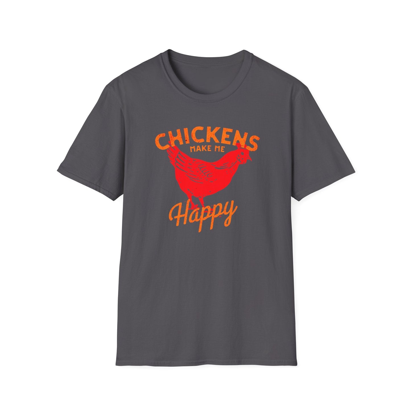Chickens Make Me Happy t-shirt | Funny Farm Life Graphic Tee