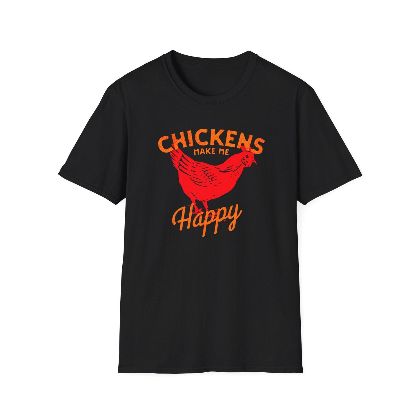 Chickens Make Me Happy t-shirt | Funny Farm Life Graphic Tee