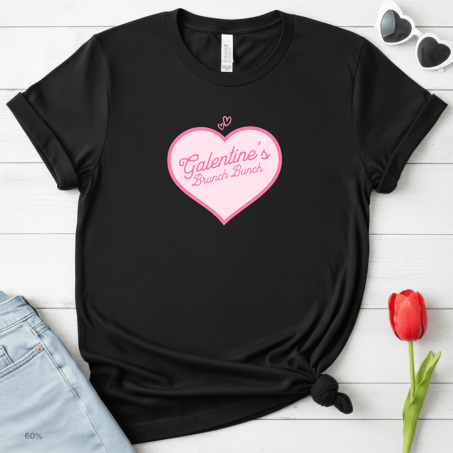 Galentine’s Brunch Bunch Shirt | Cute Pink Heart Valentine Tee