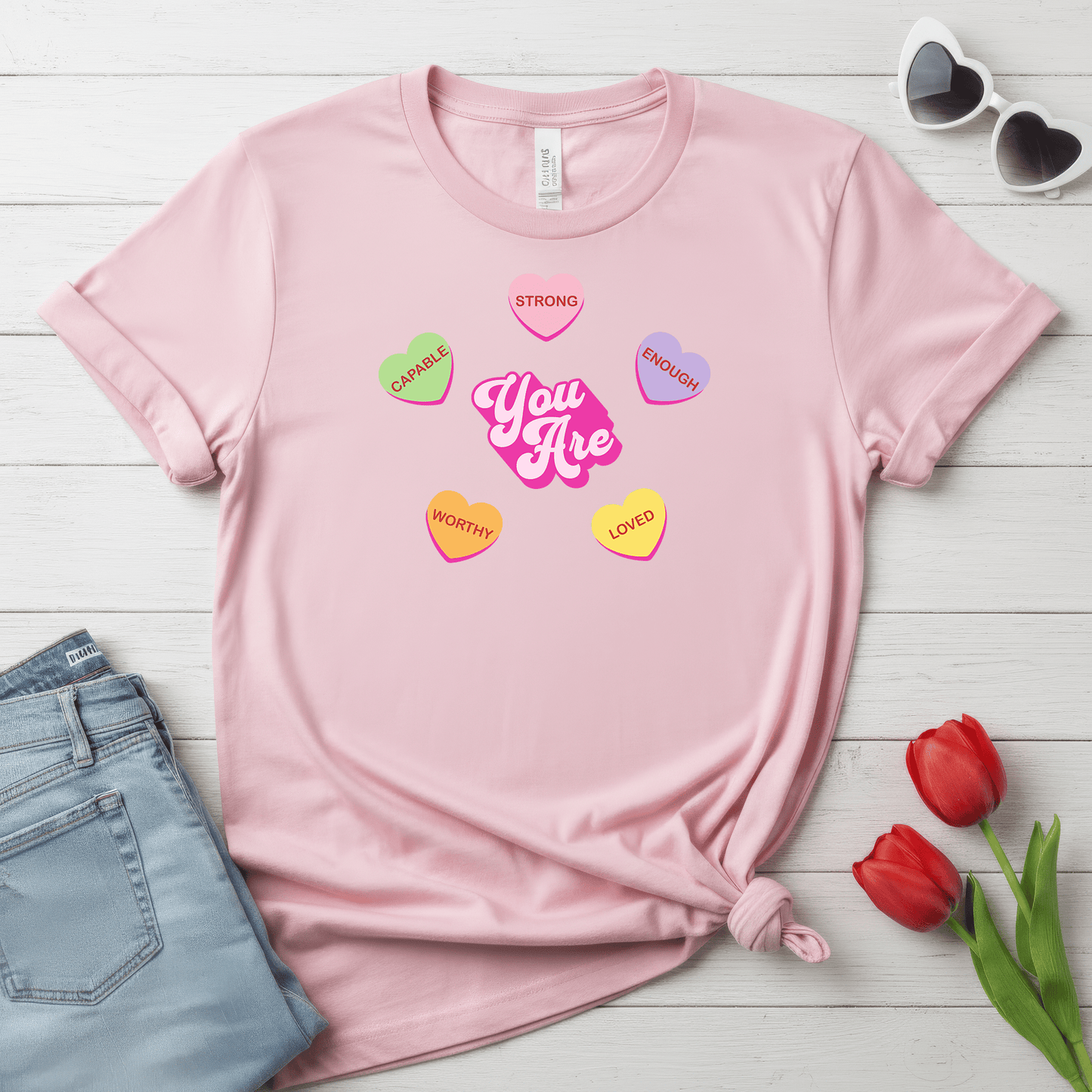 You Are Strong Enough Loved Shirt | Teacher & Classroom Valentine Tee