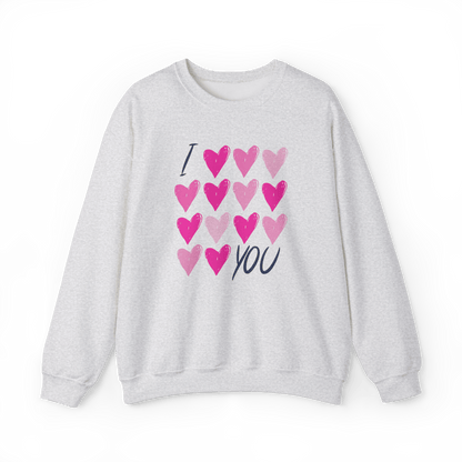 I Love, Love, Love You Hearts Shirt | Valentine Graphic Sweatshirt