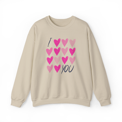 I Love, Love, Love You Hearts Shirt | Valentine Graphic Sweatshirt