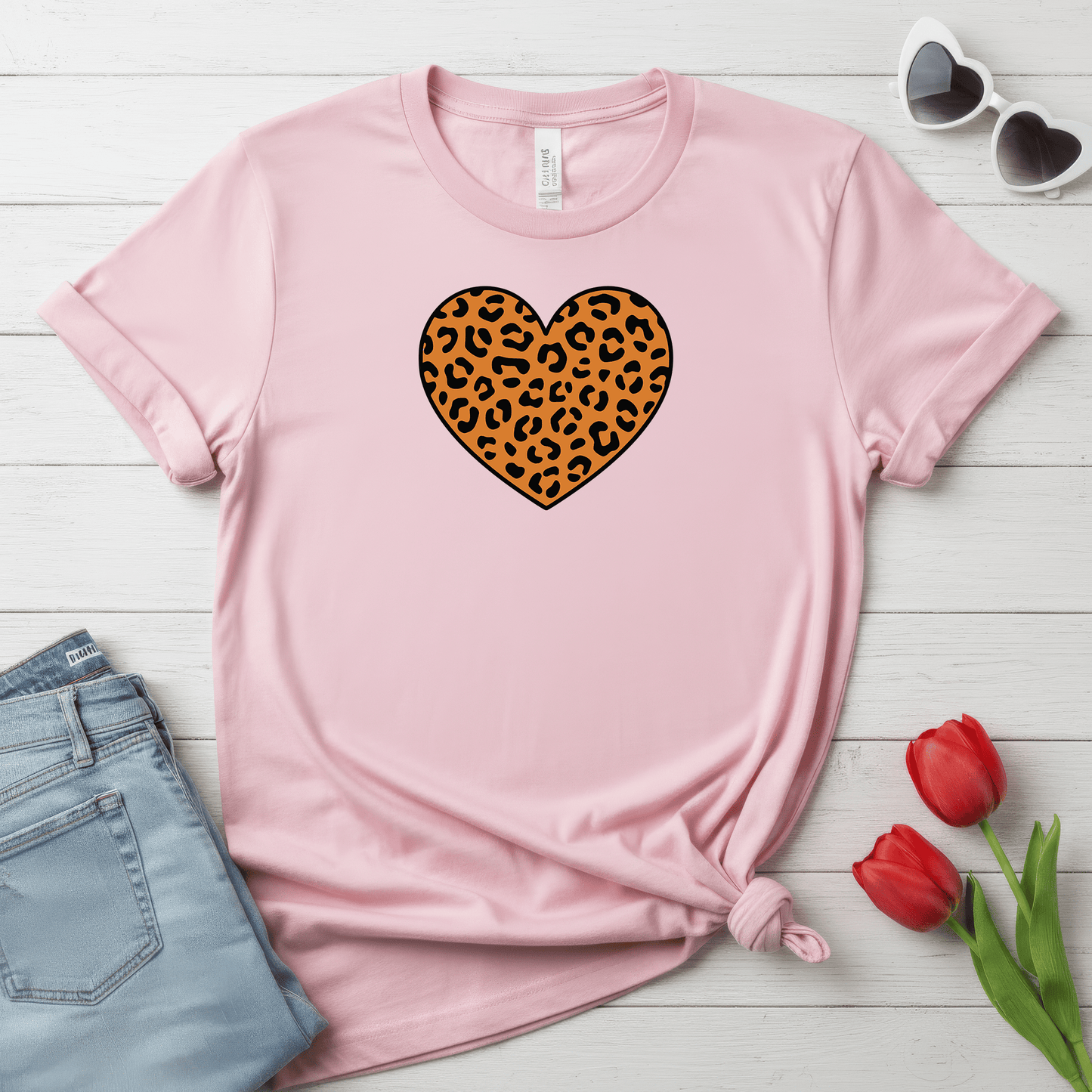 Leopard Heart Valentine Shirt | Trendy Valentine Tee