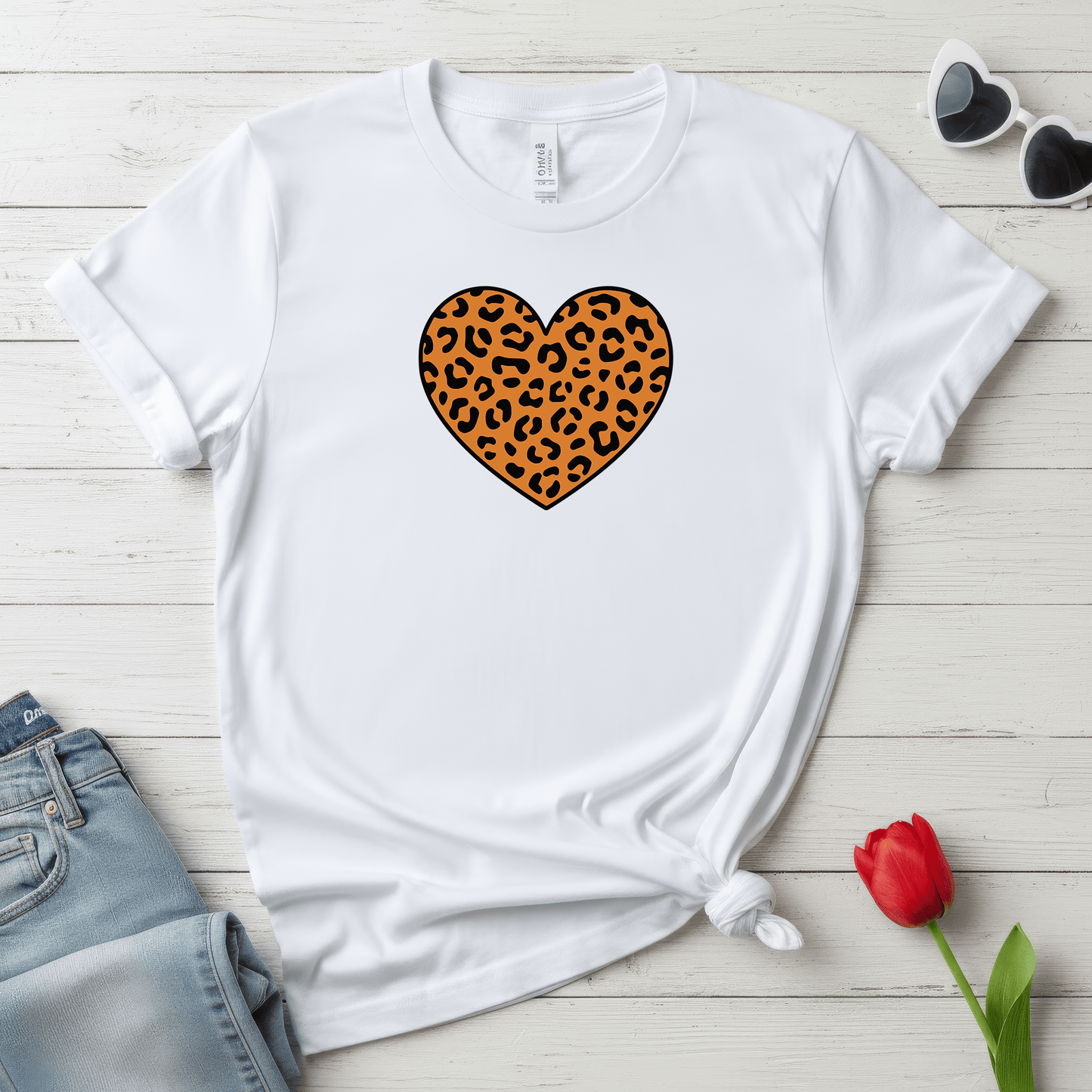 Leopard Heart Valentine Shirt | Trendy Valentine Tee