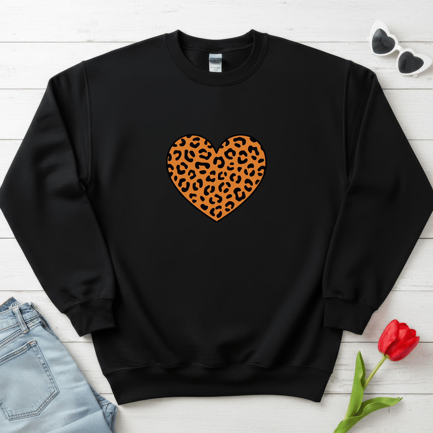 Leopard Heart Valentine Shirt | Trendy Valentine Sweatshirt