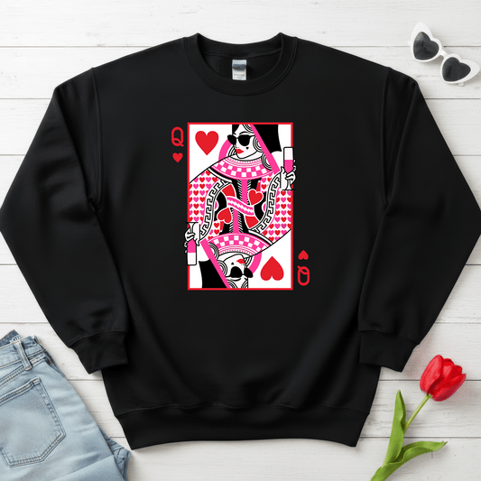 Queen of Hearts Valentine Shirt | Stylish Valentine Sweatshirt