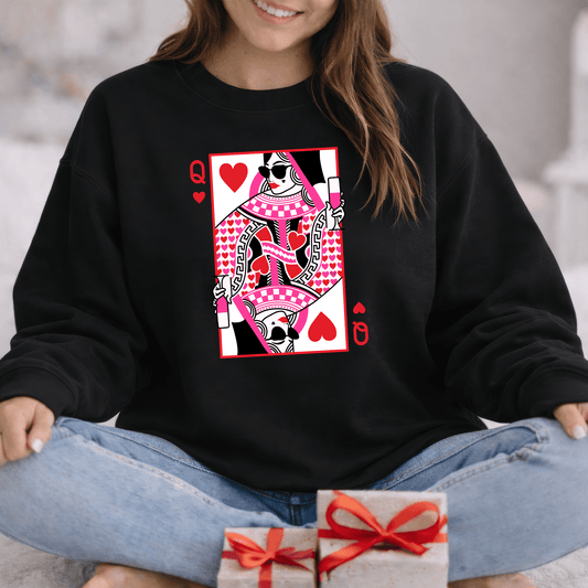 Queen of Hearts Valentine Shirt | Stylish Valentine Sweatshirt