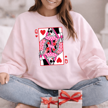 Queen of Hearts Valentine Shirt | Stylish Valentine Sweatshirt