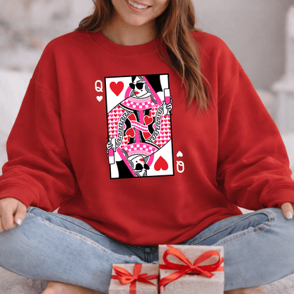 Queen of Hearts Valentine Shirt | Stylish Valentine Sweatshirt