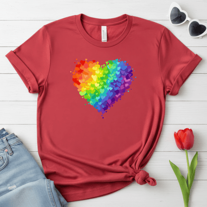 Rainbow Heart Love Shirt | Valentine Graphic Tee