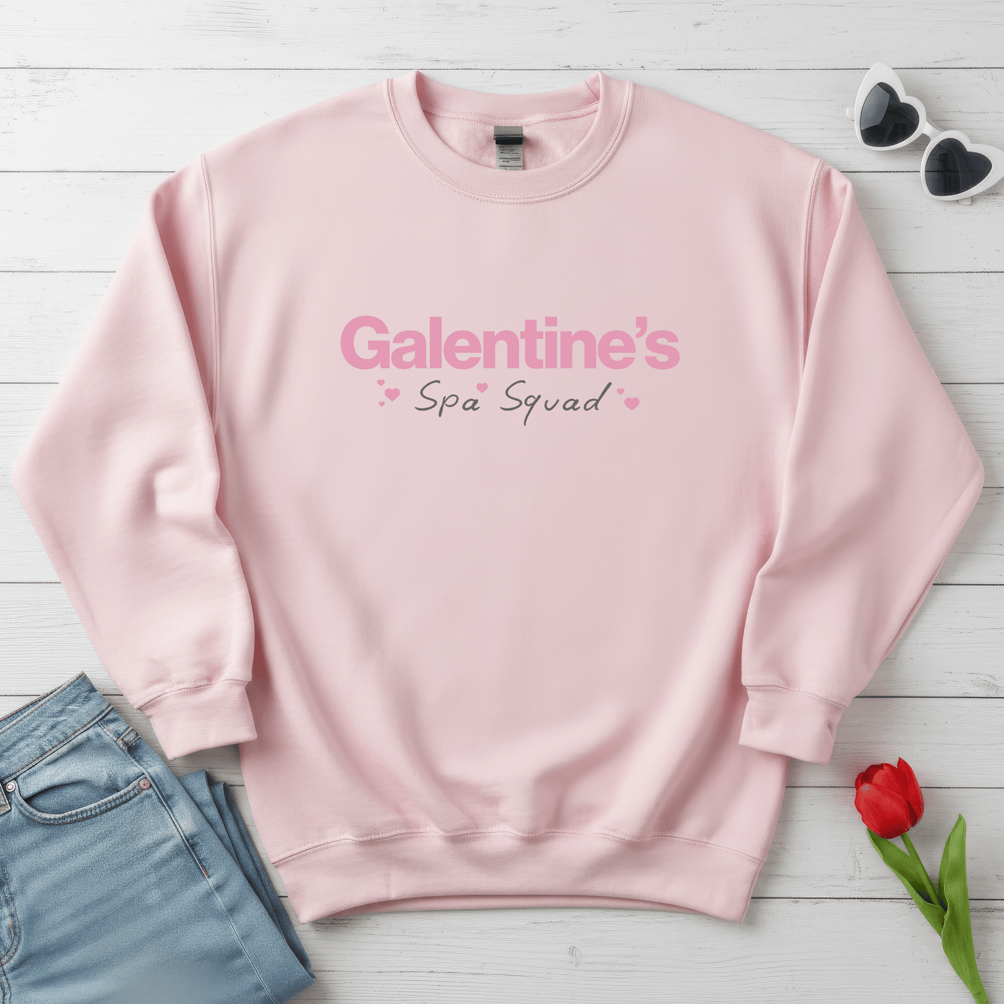 Galentine’s Spa Squad Shirt | Girls Valentine Spa Day Sweatshirt