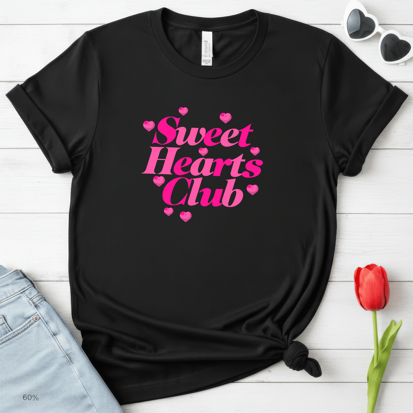 Sweet Hearts Club Valentine Shirt | Pink Love Tee