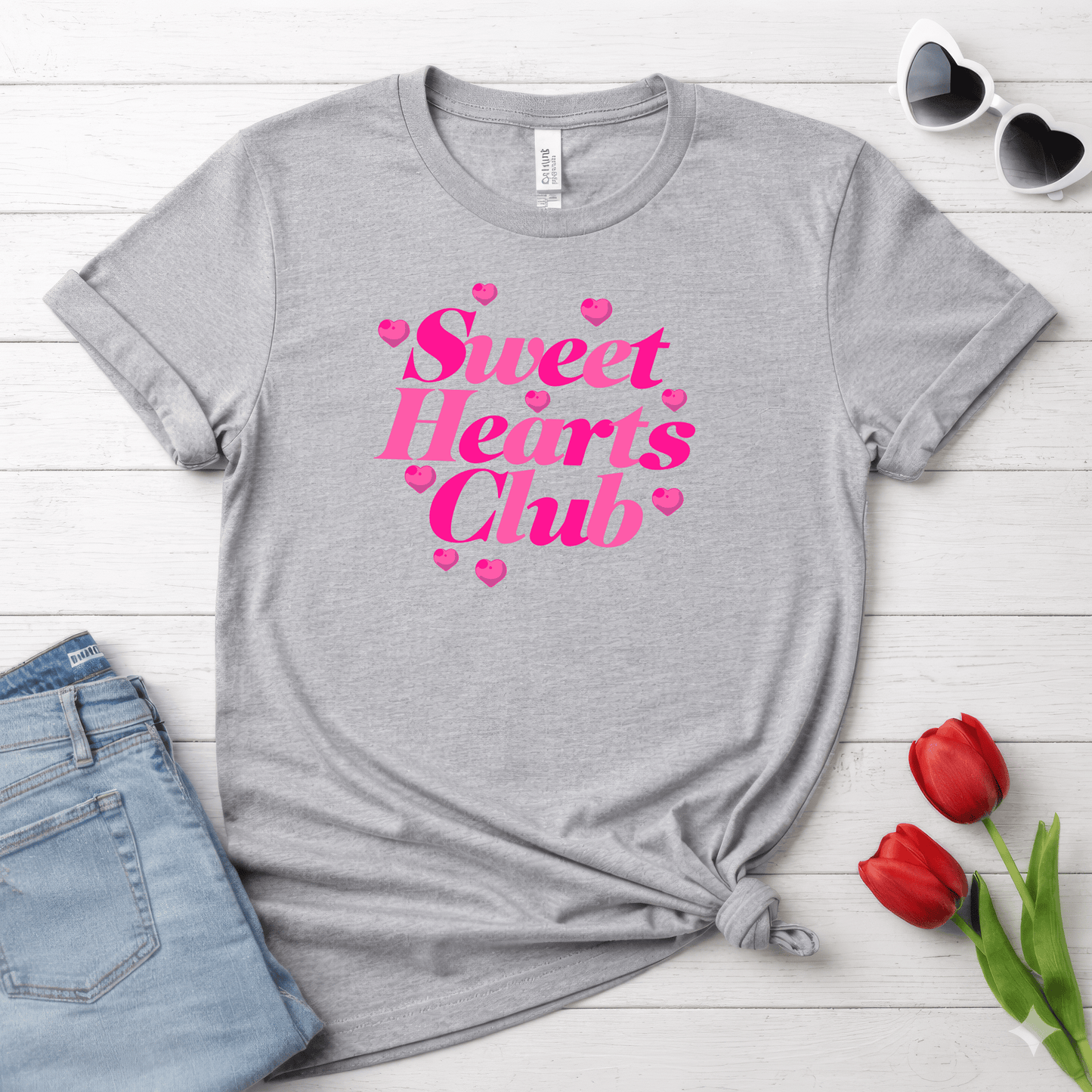 Sweet Hearts Club Valentine Shirt | Pink Love Tee