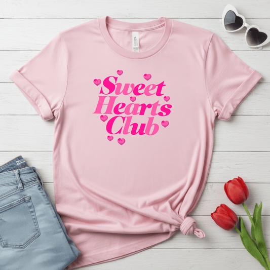 Sweet Hearts Club Valentine Shirt | Pink Love Tee