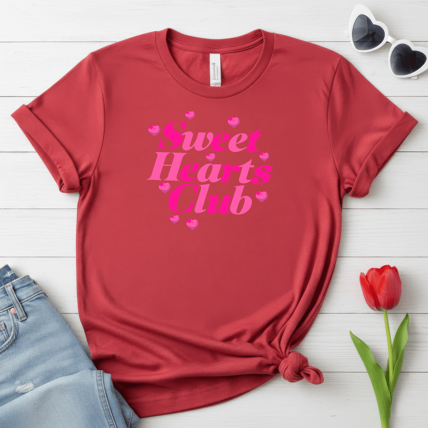 Sweet Hearts Club Valentine Shirt | Pink Love Tee