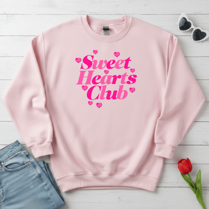 Sweet Hearts Club Valentine Shirt | Pink Love Sweatshirt
