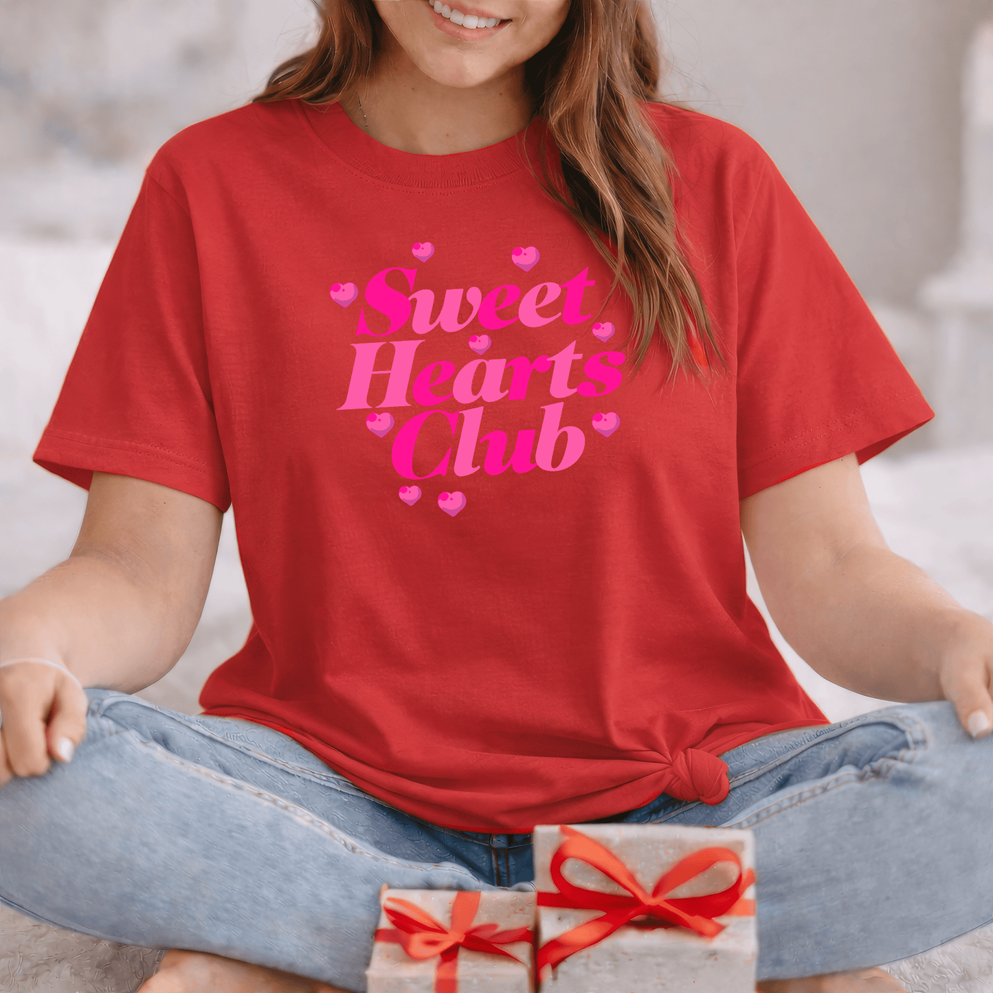 Sweet Hearts Club Valentine Shirt | Pink Love Tee